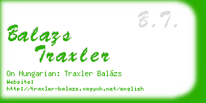 balazs traxler business card